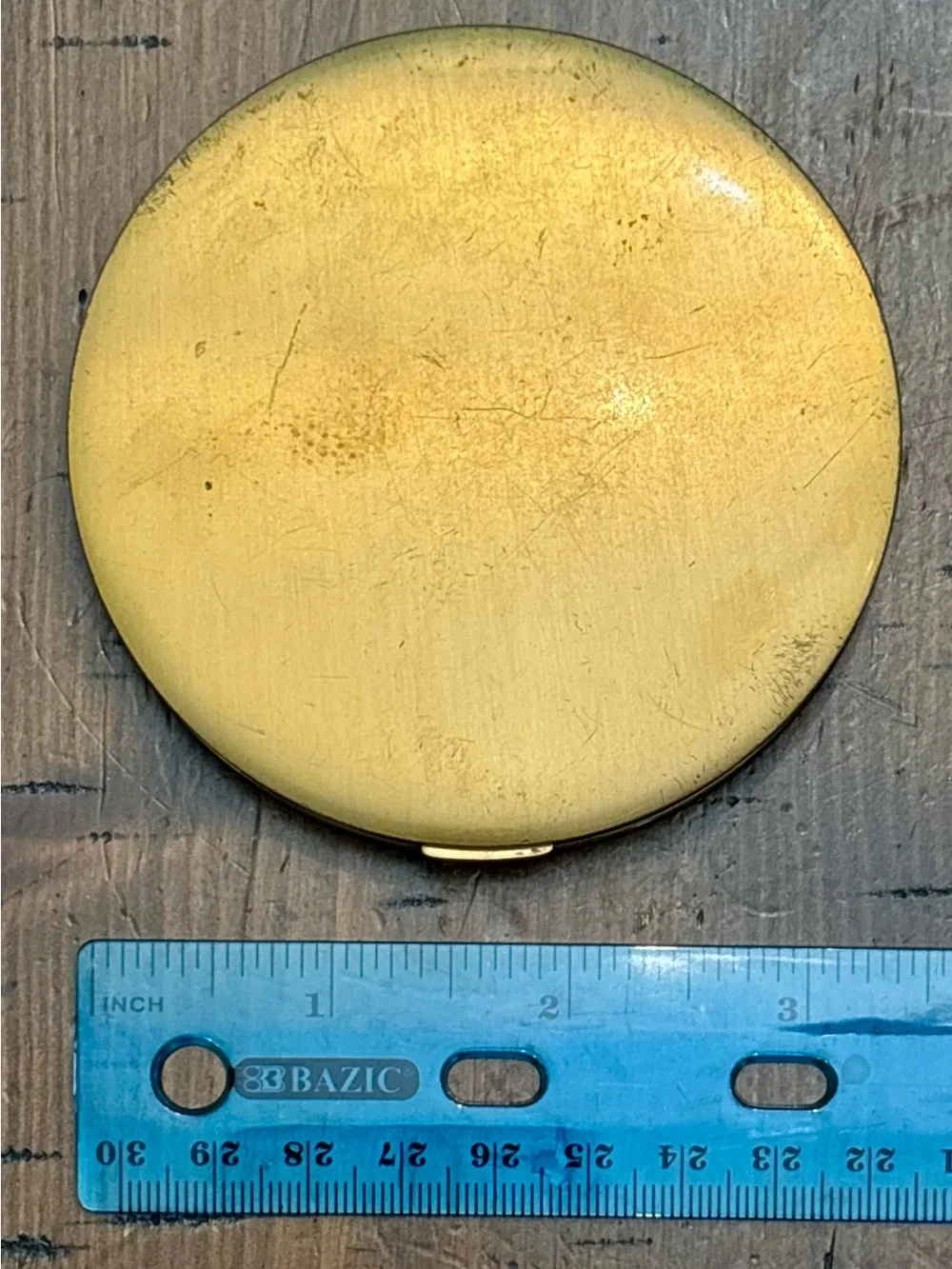 Vintage Vovan Small Hand-Painted Flower Mirrored Compact with snap closure
